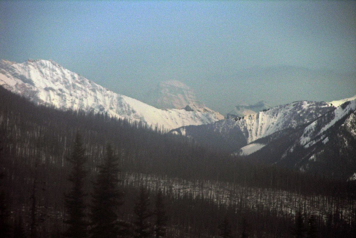 12 Mount Assiniboine In The Distance From Highway 93 On Drive From Castle Junction To Radium In Winter